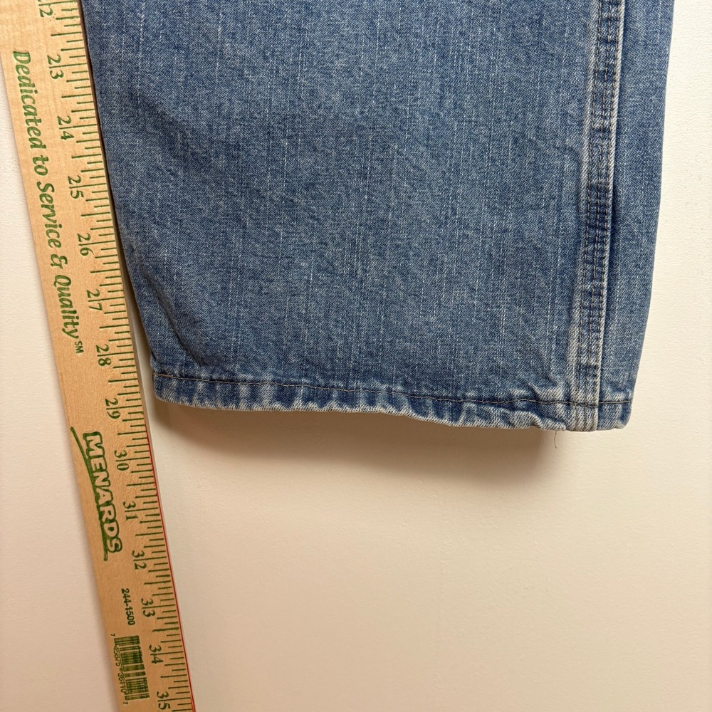 Wrangler Mens Carpenter Jeans 34x30 Blue Workwear Utility Relaxed Denim 94LSWVD - Picture 9 of 13